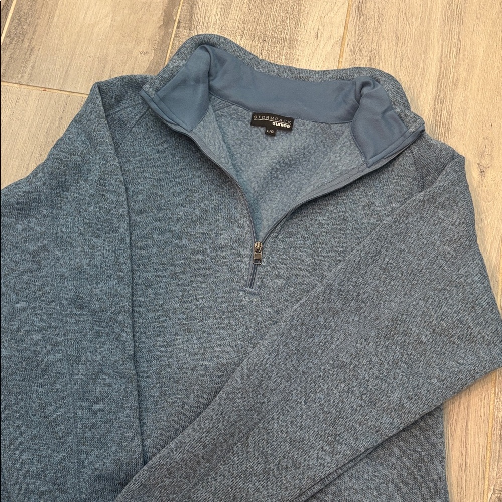 EUC SUNICE Blue Zip-Up Sweater